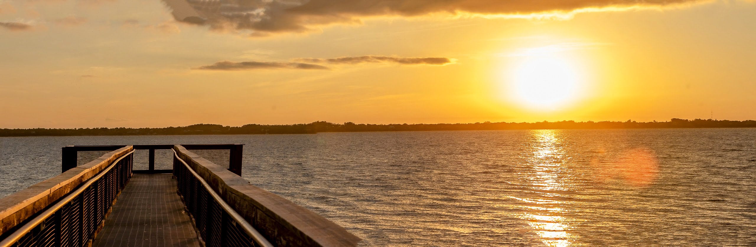 Hutchinson Island Sunset – Golden Pier Panorama